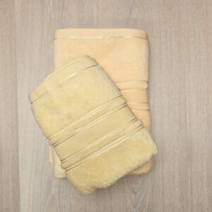 Prosop baie Plush Luxury Jacquard - 100% Bumbac, 650 g/mp, ivoire - imagine 4