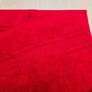 Prosop baie Plush Luxury Jacquard - 100% Bumbac, 650 g/mp, rosu - imagine 4
