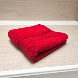 Prosop baie Plush Luxury Jacquard - 100% Bumbac, 650 g/mp, rosu - imagine 3