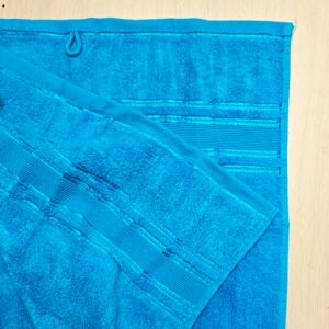 Prosop baie Plush Luxury Jacquard - 100% Bumbac, 650 g/mp, turquoise - imagine 4