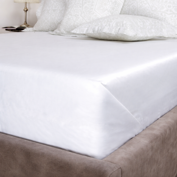 Cearceaf impermeabil de pat Kotonia Home – bumbac cauciucat, impermeabil, 200x215 cm, alb