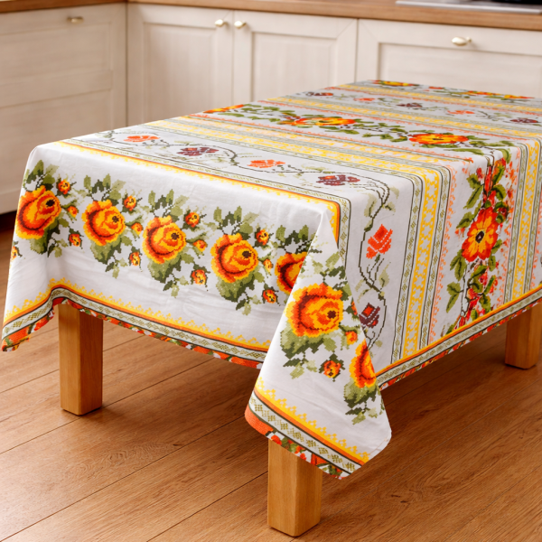 Fata de masa Kotonia Home- Rustic, 100% bumbac, T07