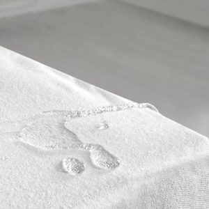 Husa impermeabila pat Kotonia Home – bumbac cauciucat, dimensiune saltea 100×200+30 cm, alb - imagine 5