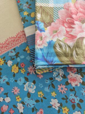 Lenjerie de pat 2 persoane, tesatura clasica neteda, 100% bumbac, decor floral - 42 - imagine 3