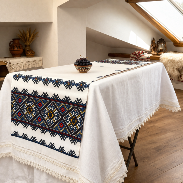 Napron decorativ pentru masa Kotonia Home - Rustic, 100% bumbac, 45x160 cm, T11