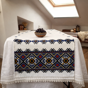 Napron decorativ pentru masa Kotonia Home - Rustic, 100% bumbac, 45x160 cm, T11 - imagine 2