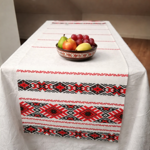 Napron decorativ pentru masa Kotonia Home - Rustic, 100% Bumbac, 45x150 cm T08 - imagine 2