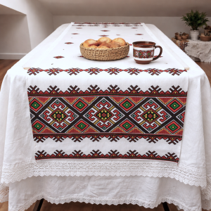 Napron decorativ pentru masa kotonia Home - Rustic, 100% bumbac 45x150 cm, T06 - imagine 2