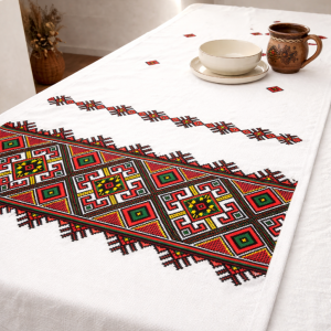 Napron decorativ pentru masa kotonia Home - Rustic, 100% bumbac 45x150 cm, T06