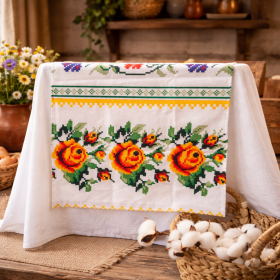 Napron decorativ pentru masa kotonia Home - Rustic, 100% bumbac 45x160 cm, T07