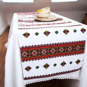 Napron decorativ pentru masa kotonia Home - Rustic, 100% bumbac 45x160 cm, T10 - imagine 2