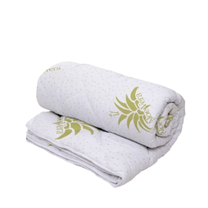 Pilota matlasata Kotonia Home Aloe Vera, de iarna, 180×200 cm 350g/mp, alba - imagine 3