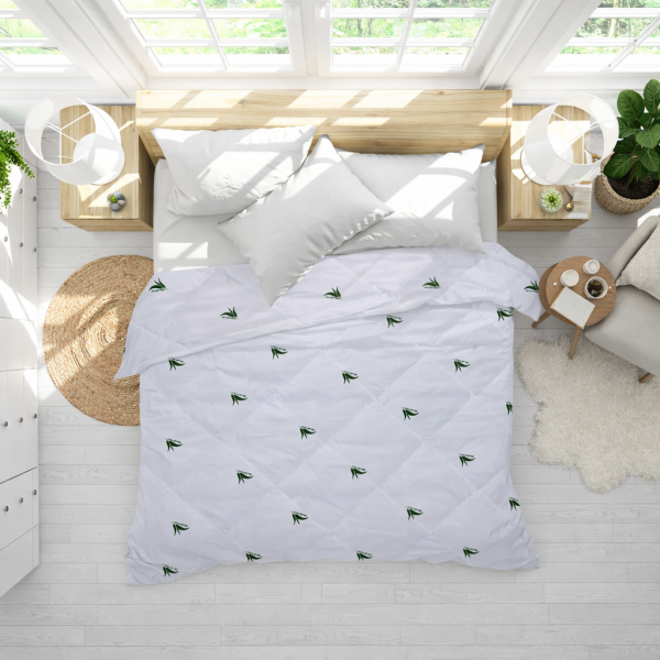 Pilota matlasata Kotonia Home Eucalipt, de iarna, 140x200 cm 350g/mp