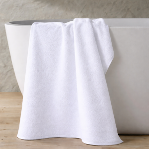 Prosop baie - Kotonia Home Hotel, fara model tesatura jacquard - 70x140 cm - 100% bumbac, 500 g, alb - imagine 4