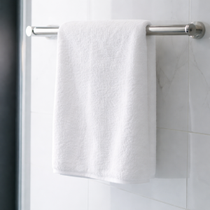 Prosop baie - Kotonia Home Hotel, fara model tesatura jacquard - 30x50 cm - 100% bumbac, 500 g, alb - imagine 3