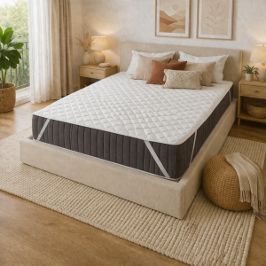 Protectie pat matlasata cu doua fete Kotonia Home – microfibra, dimensiune saltea 160×200 cm, alb