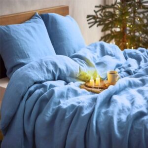 Set 2 Fete de perna Kotonia Home Hotel, 100% bumbac, Olandina color, dimensiunea 50x70 cm, bleu - imagine 2