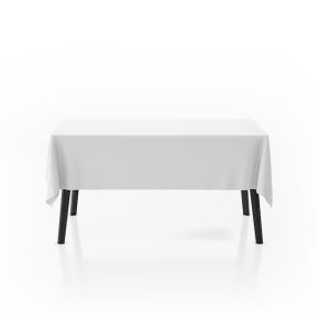 Fata de masa 180x230 cm, 100% bumbac, percale, alb - imagine 6