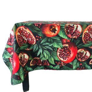 Fata de masa Kotonia Home Exotic 3D- 100% bumbac, creton impermeabil, 180x220 cm, decor rodii - imagine 3