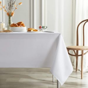 Fata de masa Kotonia Home Hotel - damasc, 100% bumbac, 200 gr/mp, alb - 01 - imagine 3