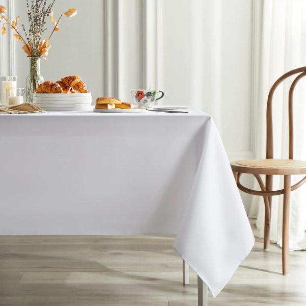 Fata de masa 180x300 cm, 100% bumbac, 180 gr/mp, percale, alb