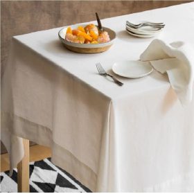 Fata de masa Kotonia Home Hotel - Ranforce Pakistan, 100% bumbac, dimensiunea 110x110 cm, alb