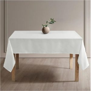 Fata de masa Kotonia Home - Ranforce Pakistan, bumbac 100%, 180x230 cm, alba - imagine 2
