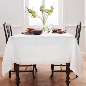 Fata de masa Kotonia Home Hotel - Ranforce, 100% bumbac, 180 gr/mp, dimensiunea 110x150 cm, alb - imagine 2