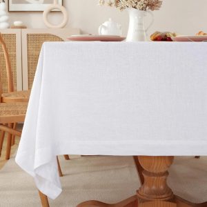 Fata de masa Kotonia Home - Ranforce Pakistan, bumbac 100%, 180x230 cm, alba