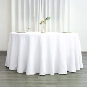Fata de masa Kotonia Home Hotel - Ranforce sanforizat, 100% bumbac, 180 gr/mp, rotunda cu diametrul 240 cm, alb - imagine 6
