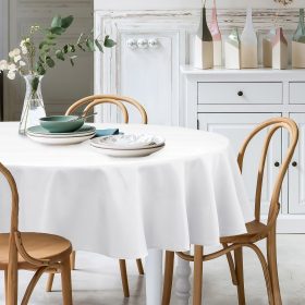 Fata de masa rotunda cu diametrul de 240 cm, 100% bumbac, percale, alb