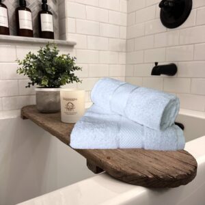 Pachet 5 prosoape baie Kotonia Home Hotel - Rise Satin - 50x90 cm, 100% Bumbac, 400 g/mp, alb - imagine 2
