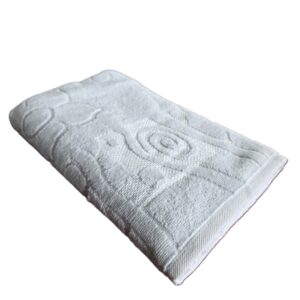 Prosop baie Kotonia Home - jacquard, 100% Bumbac, decor satinat, alb  - 02 - imagine 3