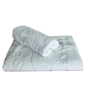 Prosop baie Kotonia Home - jacquard, 100% Bumbac, decor satinat, alb  - 02 - imagine 6