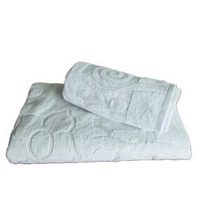 Prosop baie Kotonia Home - jacquard, 100% Bumbac, decor satinat, alb  - 02 - imagine 5