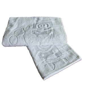 Prosop baie Kotonia Home - jacquard, 100% Bumbac, decor satinat, alb  - 02 - imagine 4