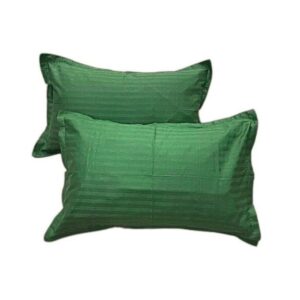Set 2 fete de perna Kotonia Home Deco - Damasc Saten - 100% bumbac, dimensiune dungi 1 cm, verde smarald - imagine 5
