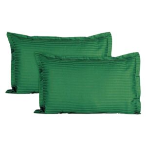 Set 2 fete de perna Kotonia Home Deco - Damasc Saten - 100% bumbac, dimensiune dungi 1 cm, verde smarald - imagine 4
