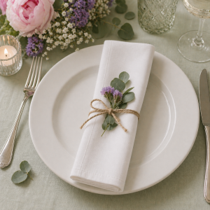 Pachet 50 bucati servete de masa Kotonia Home Hotel, 100% bumbac, Ranforce Pakistan, dimensiunea 35x35 cm