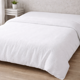 Cearceaf pentru pilota Kotonia Home Hotel -  Creponat Ranforce, 100% bumbac, alb
