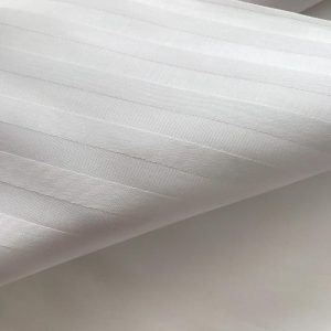 Fata de masa Kotonia Home - 150x220 cm, Damasc, 100% bumbac, alb, latime dungi 1 cm - imagine 3