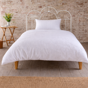 Lenjerie de pat Kotonia Home Hotel  - 1 persoana, 70% bumbac; 30% poliester, Creponat alb