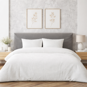 Lenjerie de pat Kotonia Home Hotel  - King Size, Creponat Ranforce, 100% bumbac, alb - imagine 2