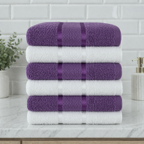 Pachet 6 prosoape baie Kotonia Home, 50x90 cm, 100% bumbac, 420 g/mp, Mixt color - 09
