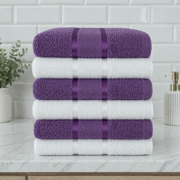 Pachet 6 prosoape baie Kotonia Home, 50x90 cm, 100% bumbac, 420 g/mp, Mixt color - 09