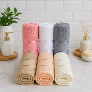 Pachet 6 prosoape baie Kotonia Home, 50x90 cm, 100% bumbac, 420 g/mp, Mixt color - 05 - imagine 2
