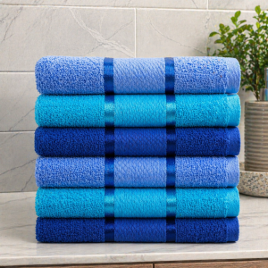 Pachet 6 prosoape baie Kotonia Home, 50x90 cm, 100% bumbac, 420 g/mp, Mixt color - 08