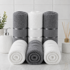 Pachet 6 prosoape baie Kotonia Home, 50x90 cm, 100% bumbac, 420 g/mp, Mixt color - 10 - imagine 2