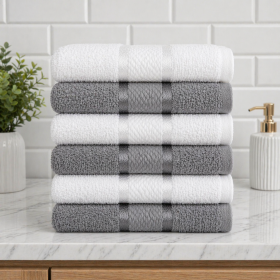 Pachet 6 prosoape baie Kotonia Home, 50x90 cm, 100% bumbac, 420 g/mp, Mixt color - 10