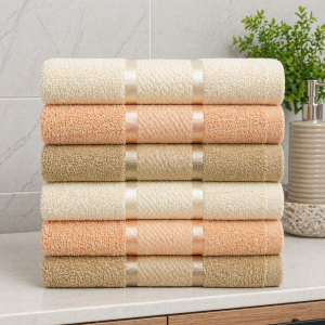 Pachet 6 prosoape baie Kotonia Home, 50x90 cm, 100% bumbac, 420 g/mp, Mixt color - 11